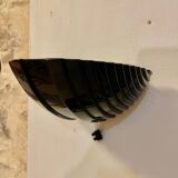 Black Vetri Sign Murano glass wall lamp PAIR, Italy 1990s