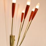 Wall lamp, 1960 brass and red