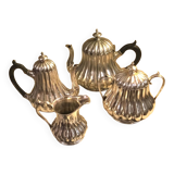Sheffield 4-piece silver-plated metal tea and coffee set