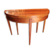 Louis XVI-style blond walnut half-moon console table