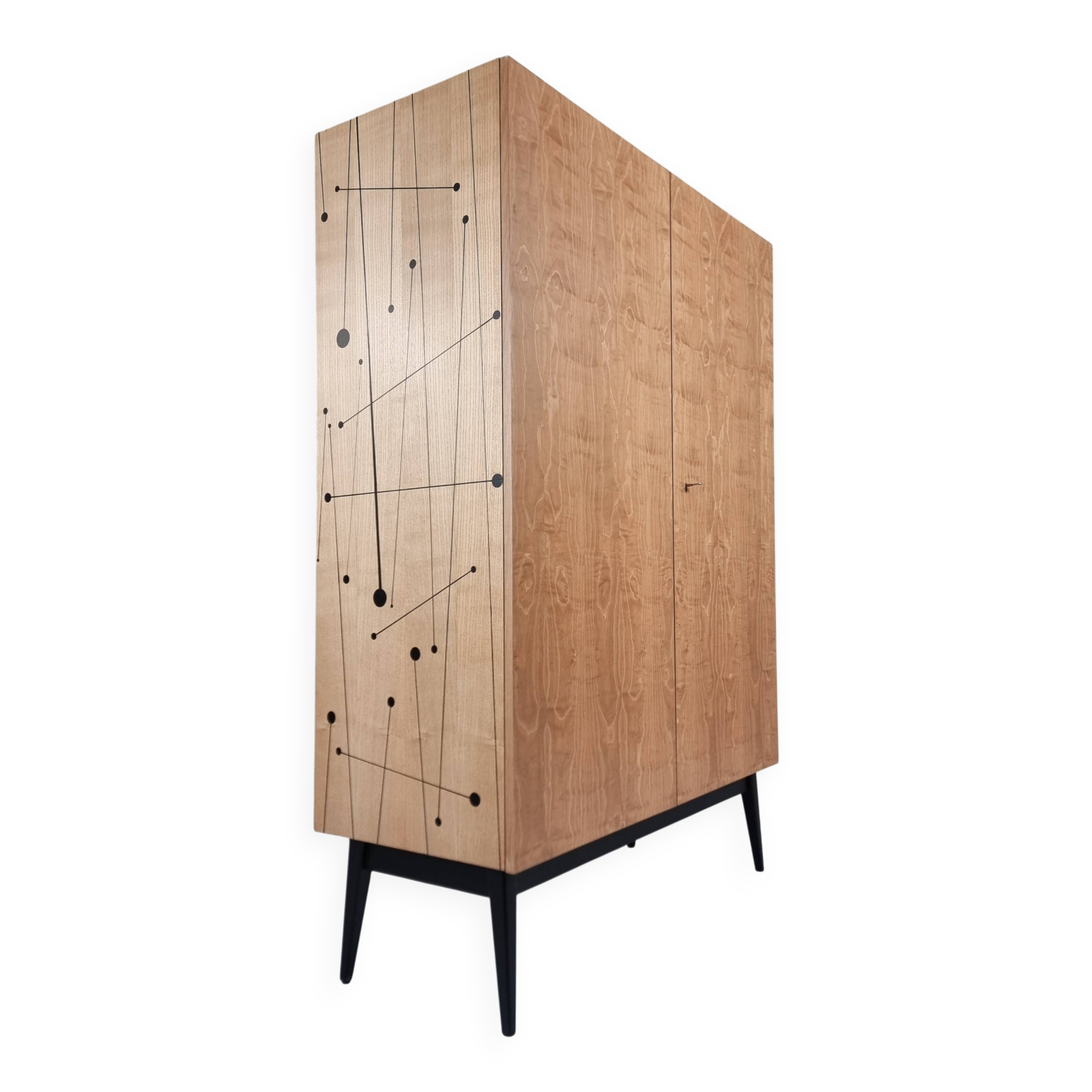 Vintage ash wardrobe, 1970s