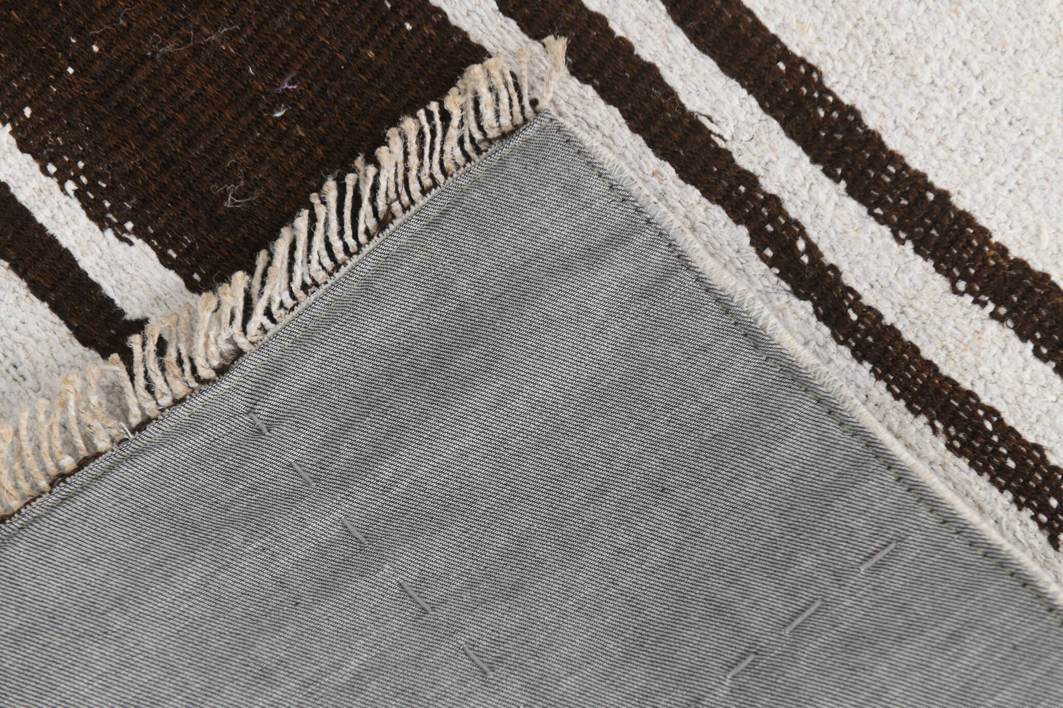 2x10 Modern Striped Turkish Kilim Runner Rug, 69x309Cm