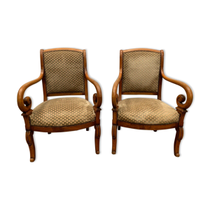 Paire de fauteuils de style Empire