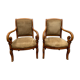 Paire de fauteuils de style Empire en hetre teinté xx siècle