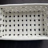 White ceramic basket