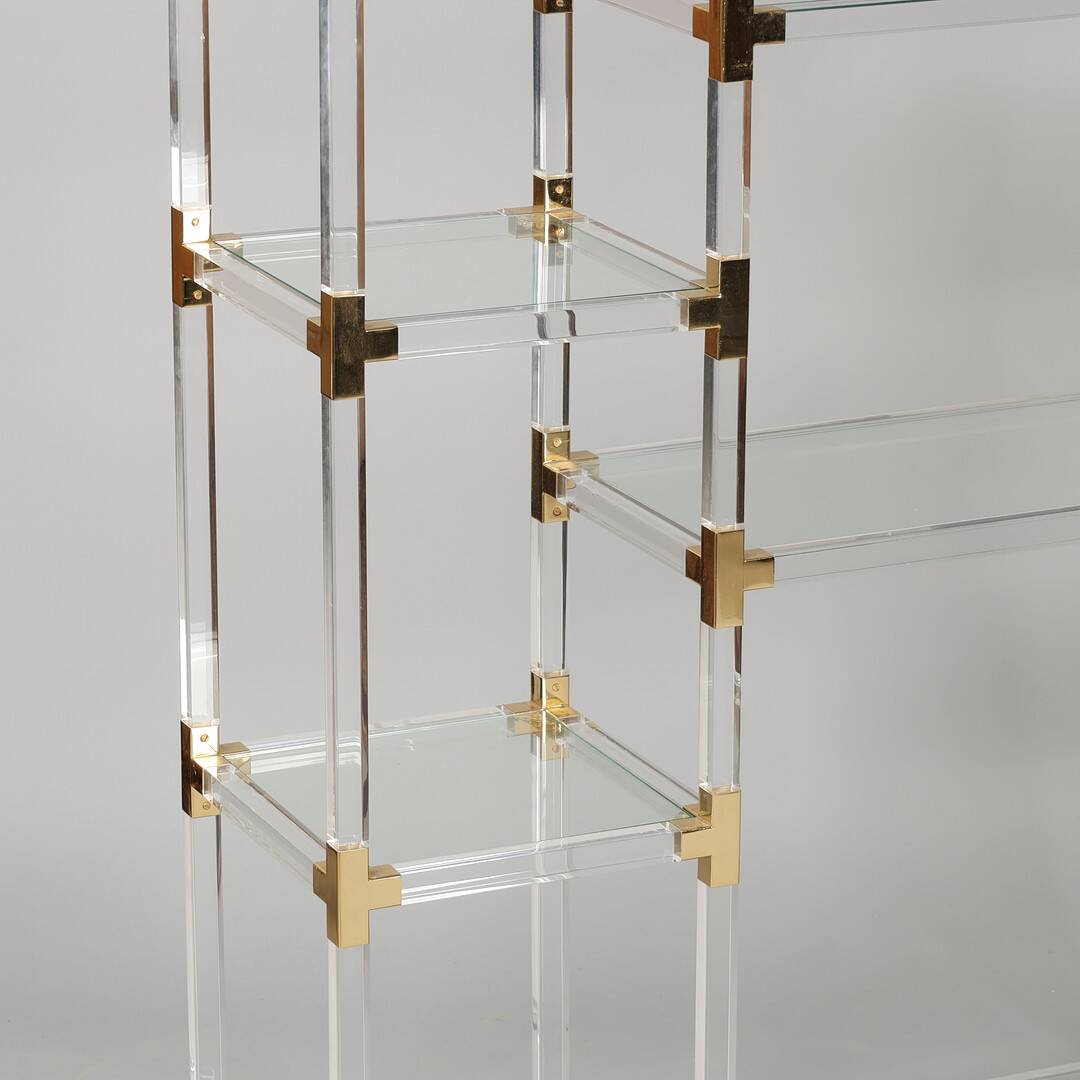 Vintage plexiglass étagère by Charles Hollis Jones, 1970s