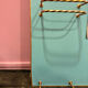 Large vintage entrance wardrobe, wall-mounted coat rack with mirror and p