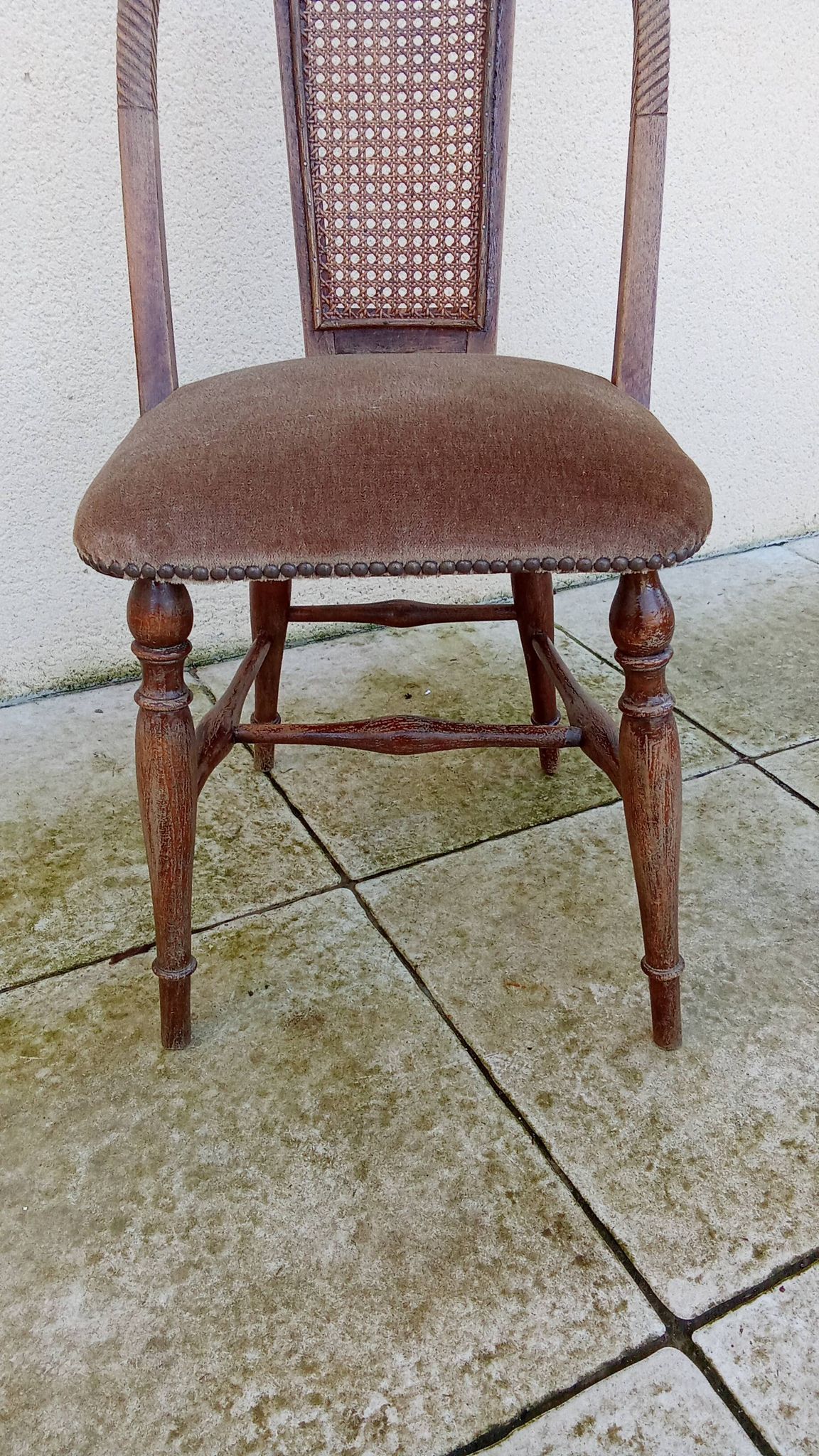 Old vintage ERCOL caned chair