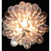 Clear “selle” murano glass chandelier d50