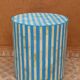 Table d'appoint tabouret en marqueterie os et résine bleue