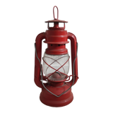 Vintage red retro patinated kerosene lamp