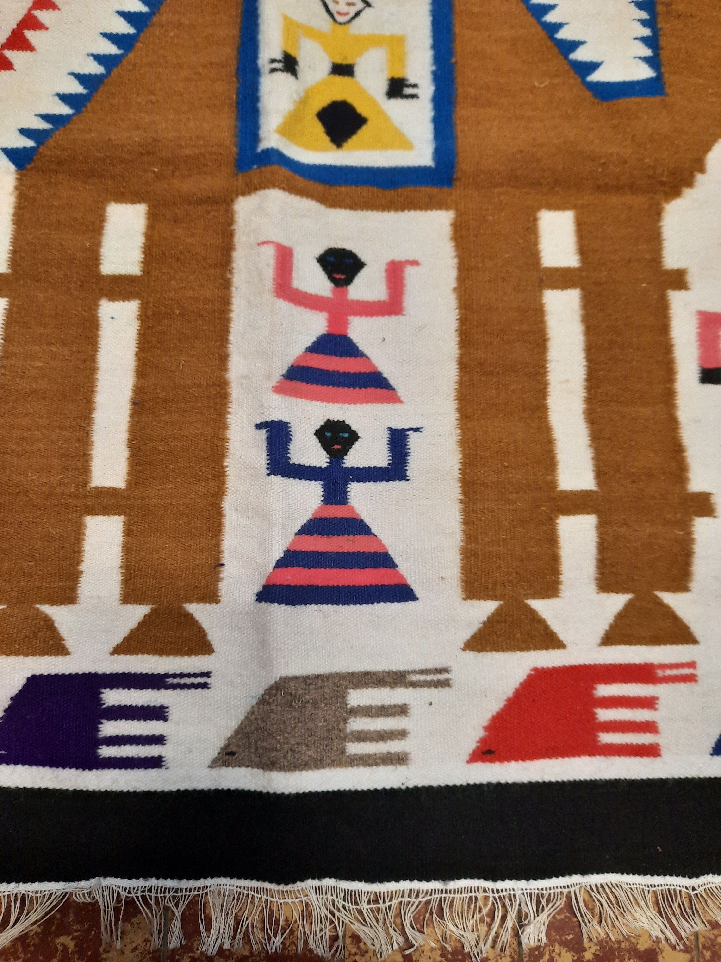 Kilim ethnic carpet, 89 cm