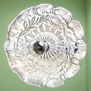 Lampe suspendue en verre de ferme du milieu du siècle