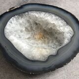 Cendrier empty pocket in brazil's bluish agathe geode