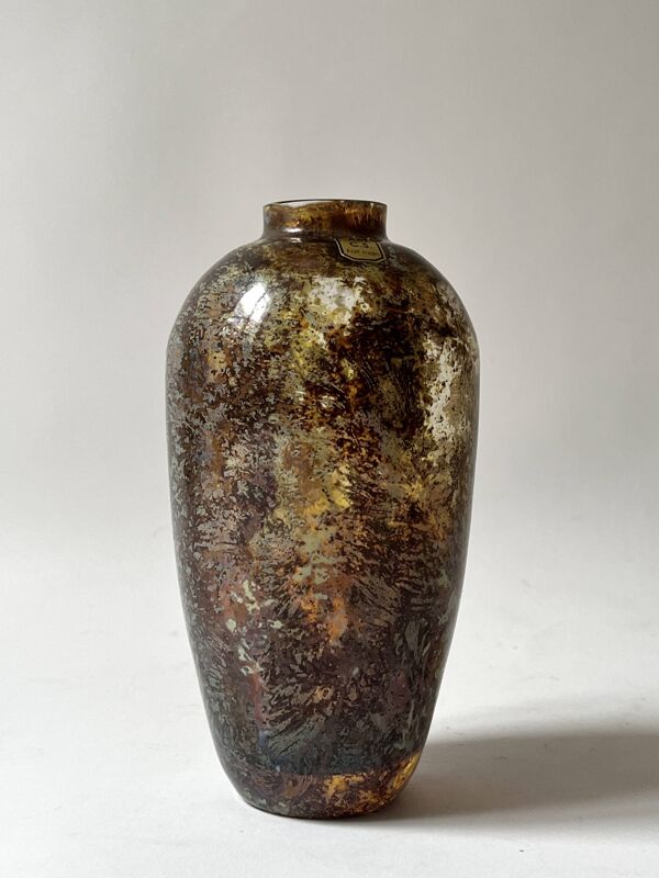 Pièce unique 'art cs' fait main - vase en verre, vers 1970
