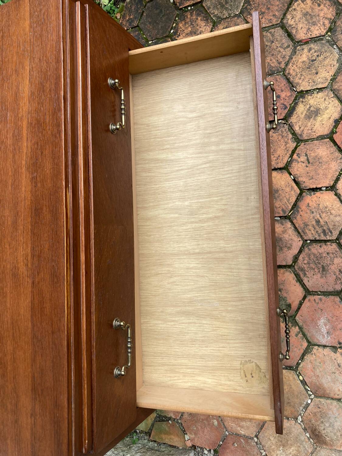 Vintage chest of drawers with tapered legs