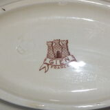 Pair of ravines Gien foliage decoration