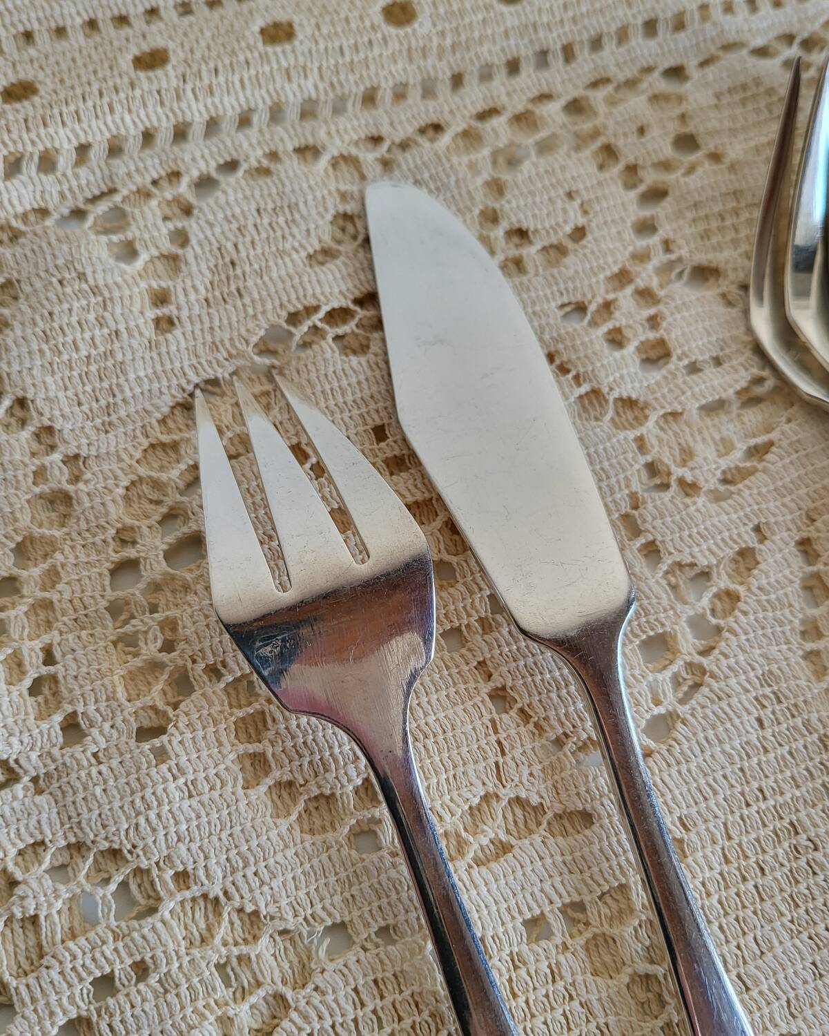 12 silver-plated fish cutlery sets by Argental