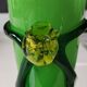 Design Vase in Floral/Yellow Rose shape in relief, corolla-shaped neck. Murano style. High 25 cm