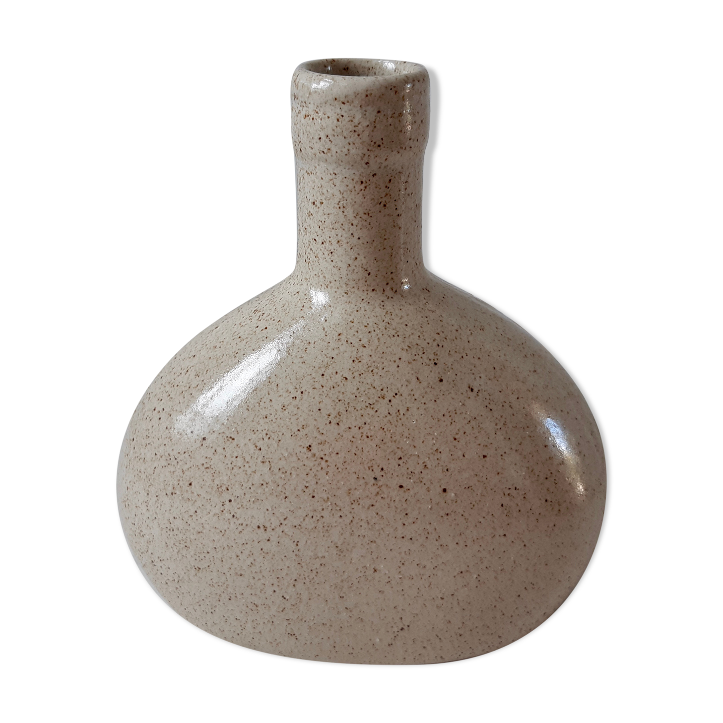 Vintage beige sandstone vase