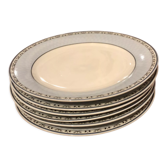 6 porcelain flat plates