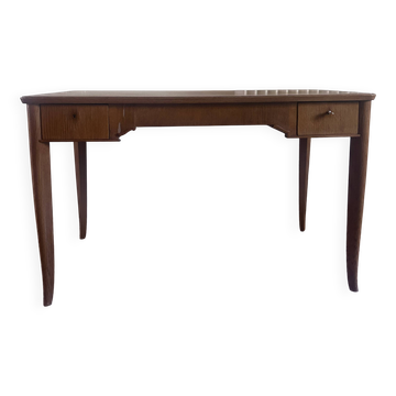 Bureau époque Art deco en bois plaque
