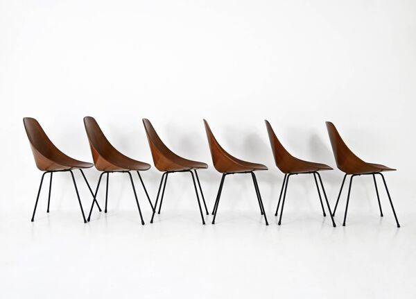 Set de 6 Chaises « Medea » par Vittorio Nobili pour Frattelli Tagliabue, 19