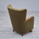 1960s, Danish highback armchair, original condition, cotton/wool.