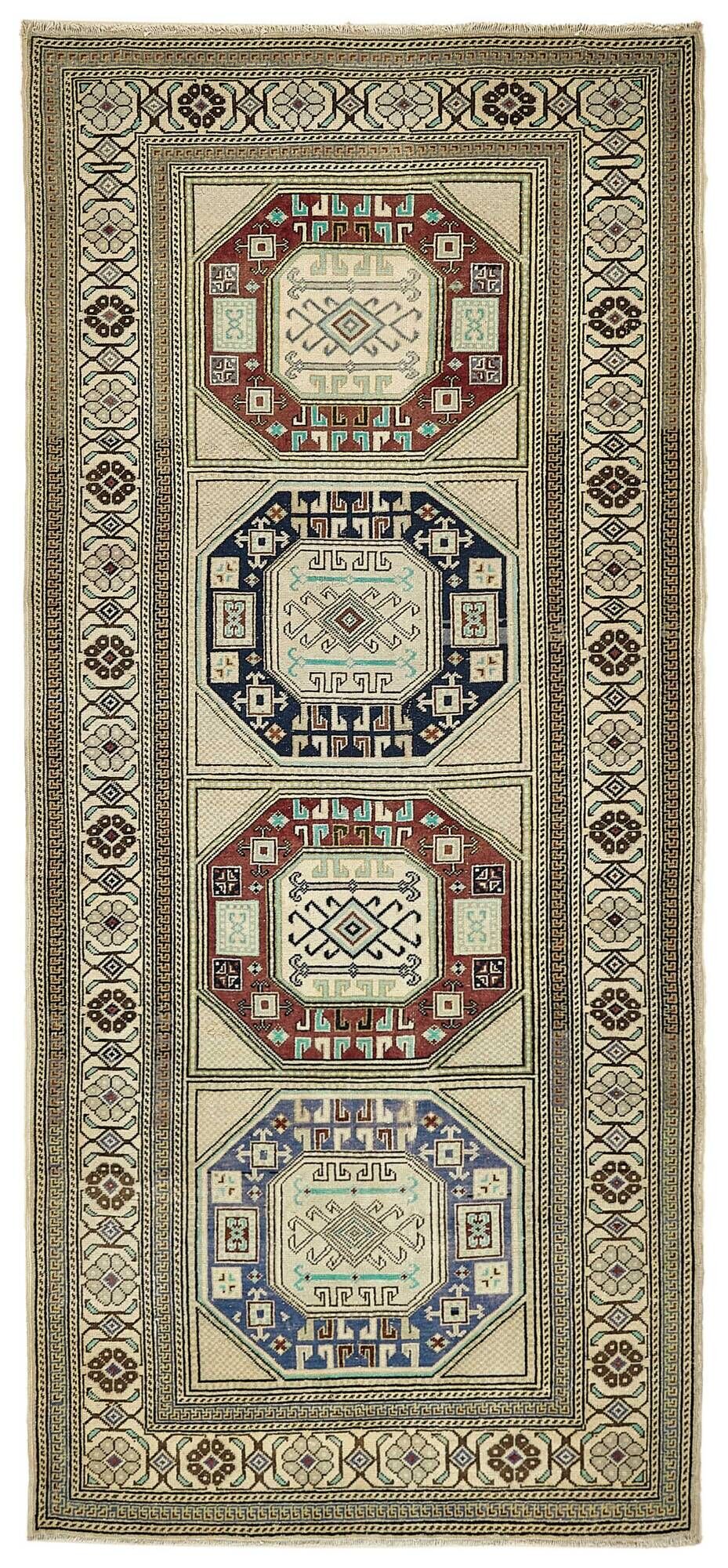 Turkish Vintage Anatolian Rug 92 cm x 210 cm