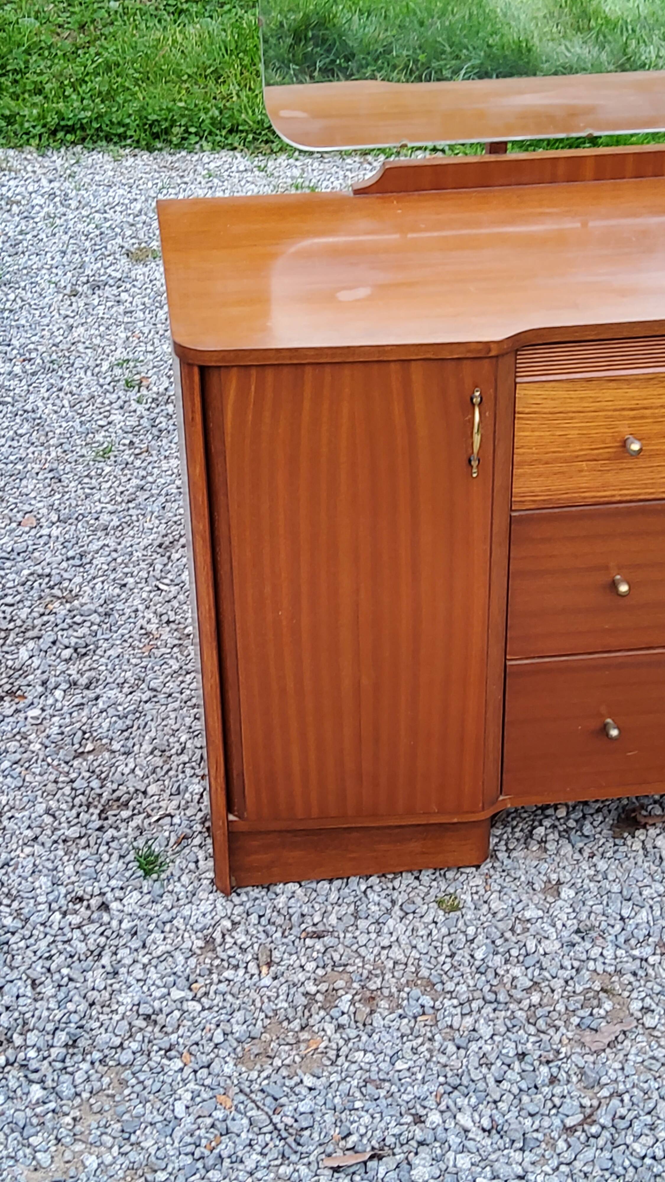 Vintage 1960s mahogany dressing table chest of drawers