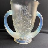 Large vase with 2 Art Deco handles signed Verlys