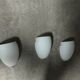 3 Vintage 90'S Ikea opaline wall lights (made in Italy)