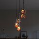Suspension cascade en acier inox lustre 1970 Raak