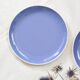 Duo of blue dessert plates, SAAR, Villeroy and Boch model, vintage