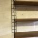 Large beech wood string shelf and black metal Stud