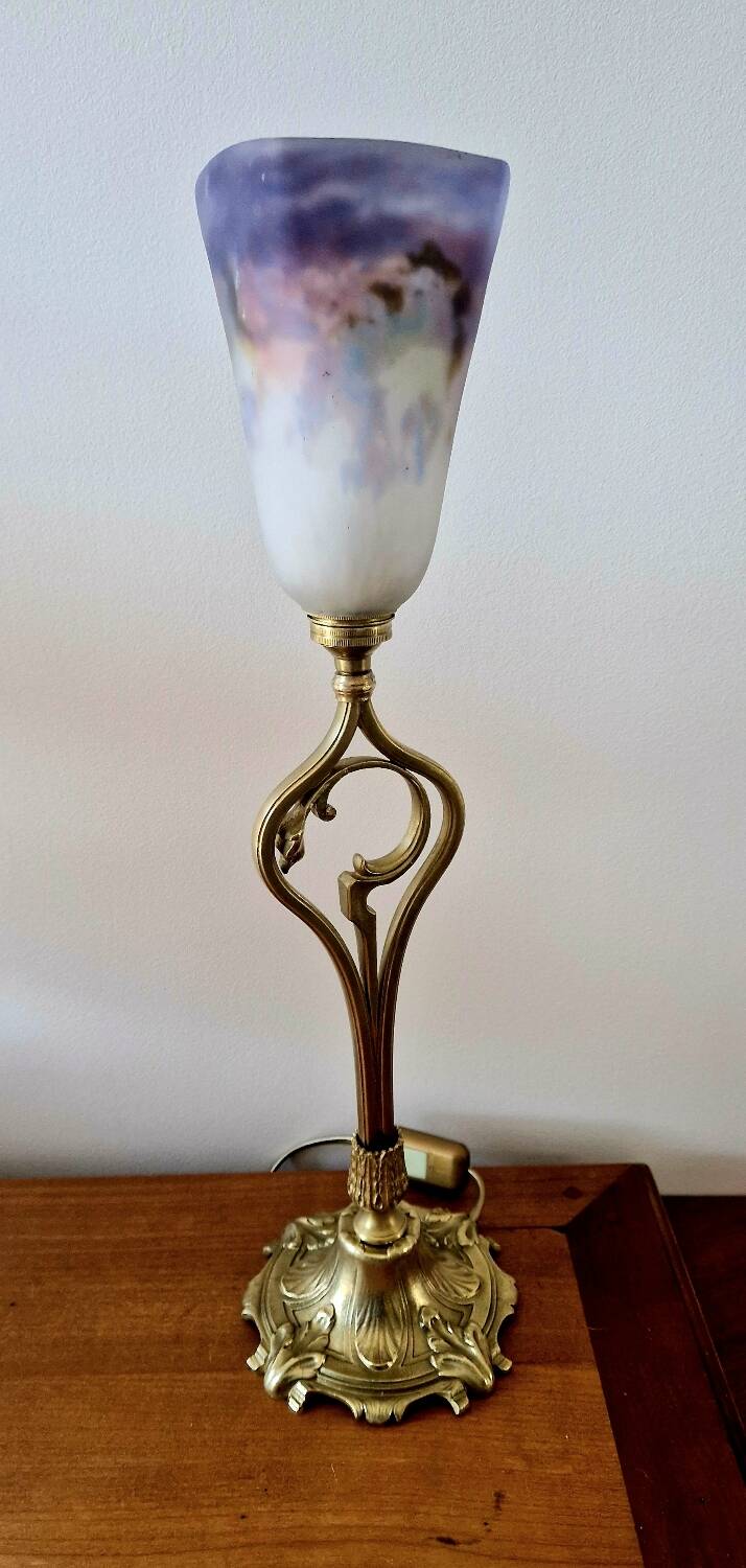 Art Nouveau style lamp by Müller Frères