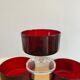 Lot 6 verres modèle Suède rouge de Luminarc vintage
