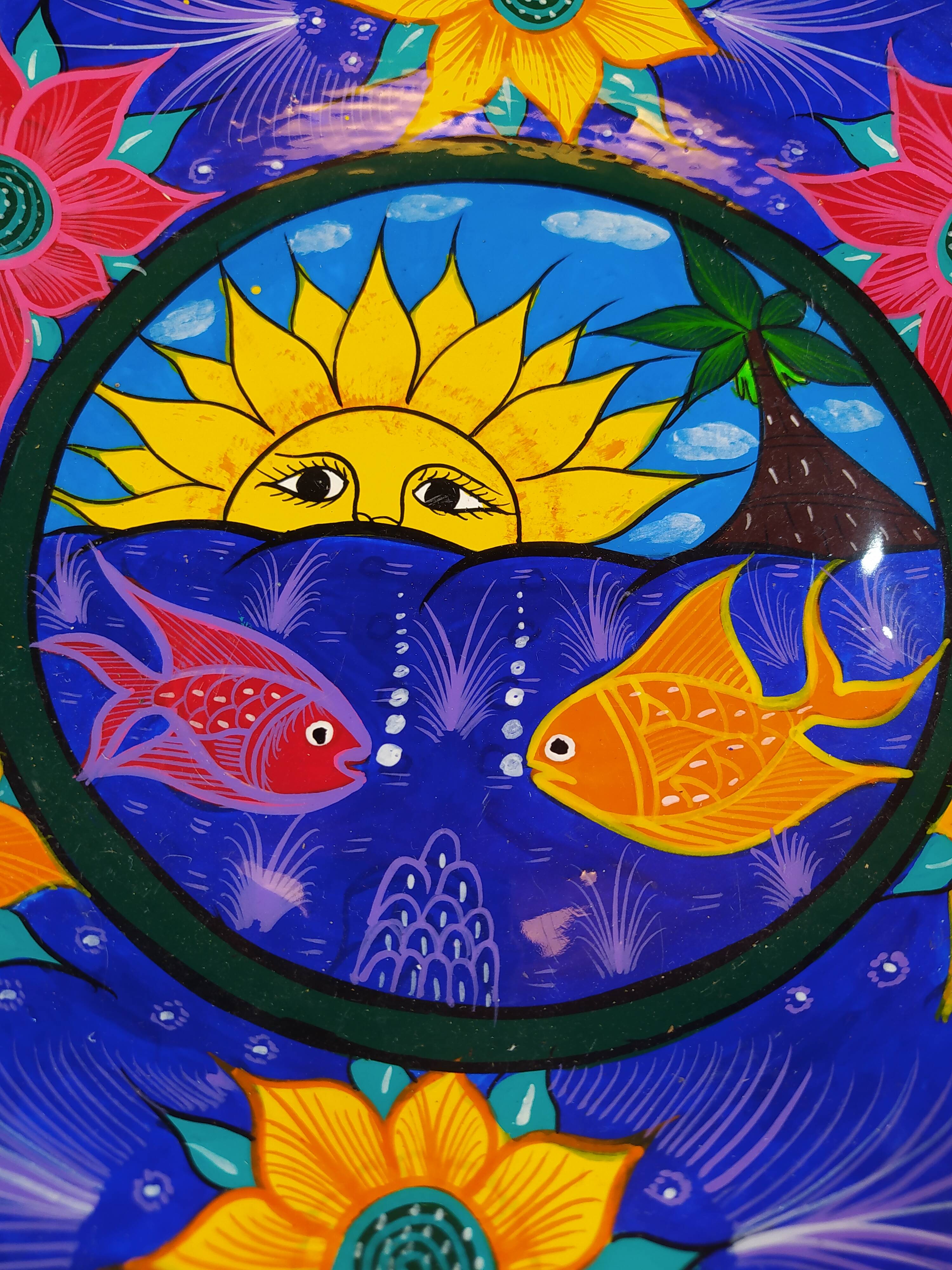 Assiette Décorative Multicolore