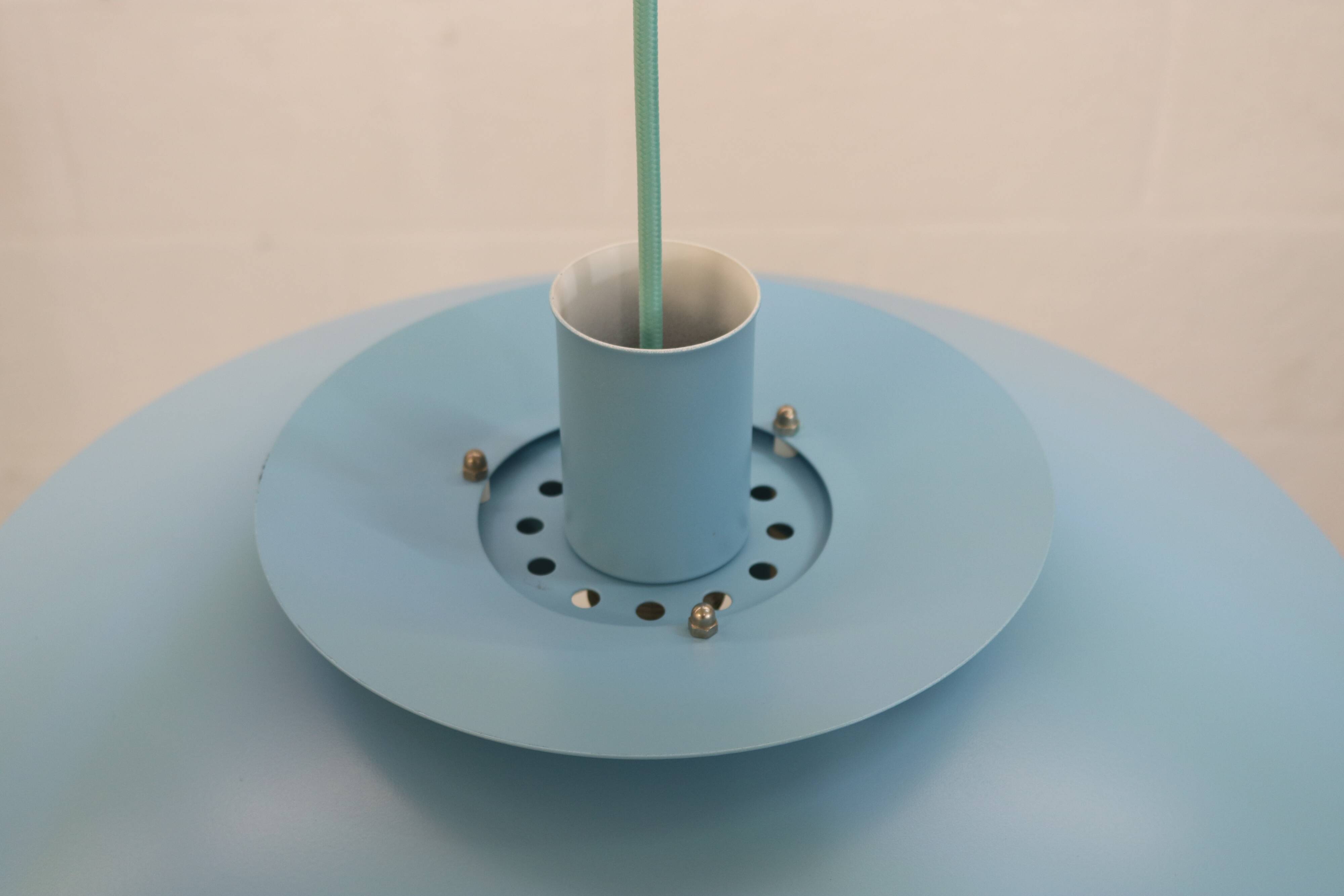 Unique blue colored Nordic Pendant Lamp by Form Light model 52610, Denmark