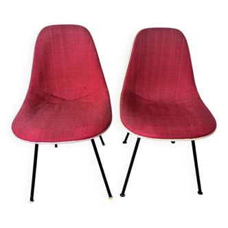 Chaise de Charles Eames, assise d’Alexander Girard, Ed. Herman Miller, 1960