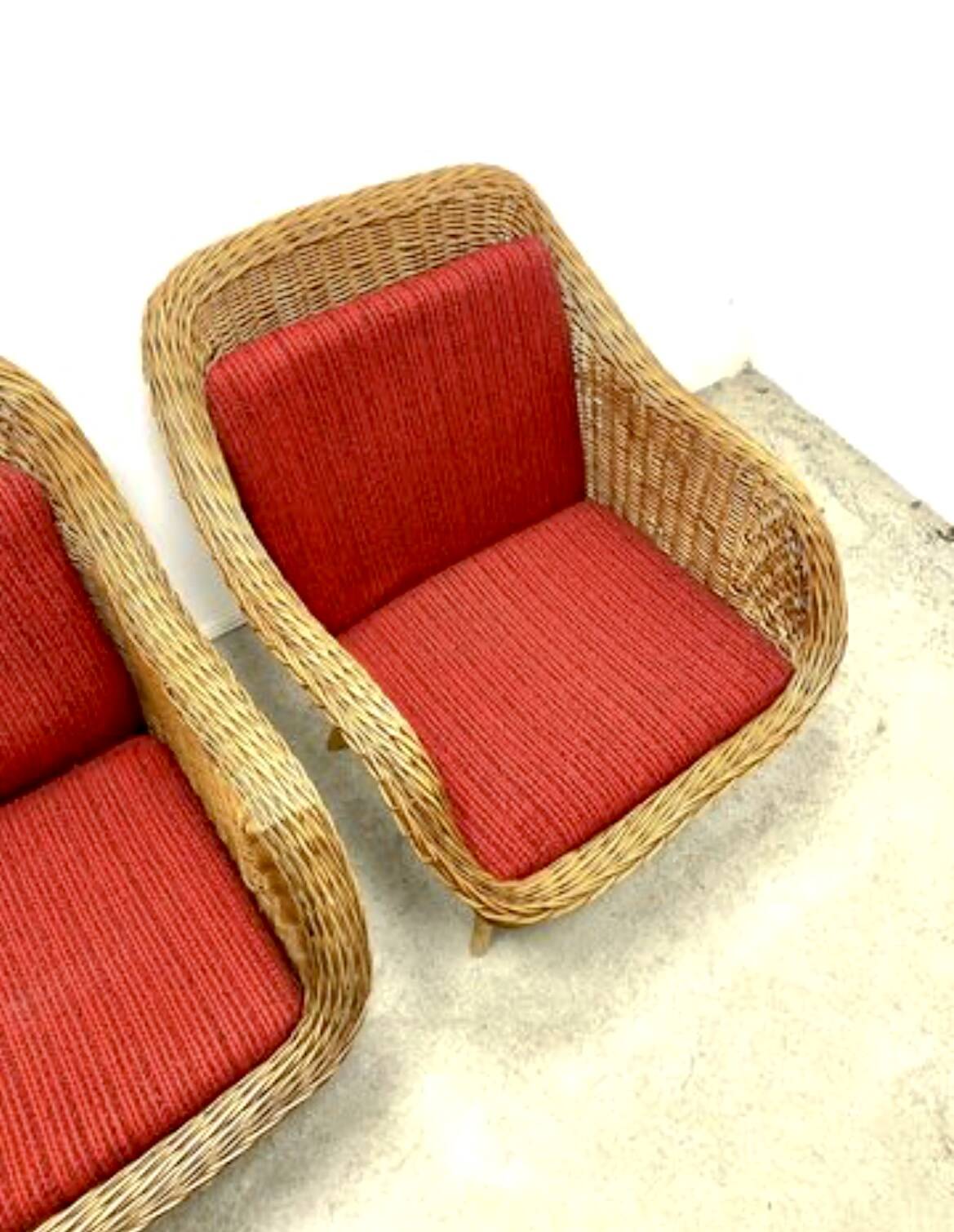 Chaises longues en rotin, lot de 2