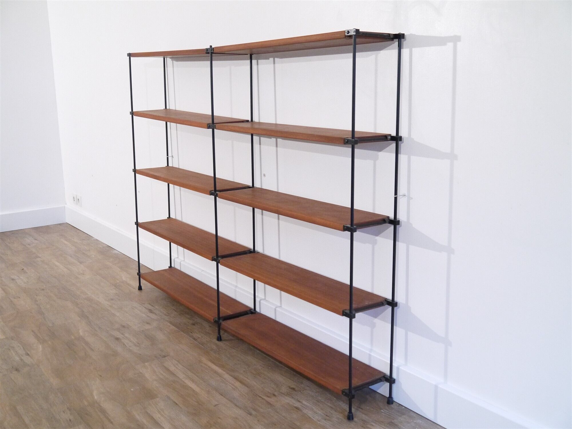 Vintage shelves in teak and metal 1960
