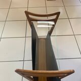 Porte-revue design en hêtre 1980s