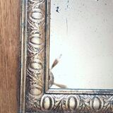 Old mercury mirror, in carved wood with silver leaf