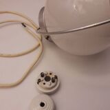 White opaline art deco hanging