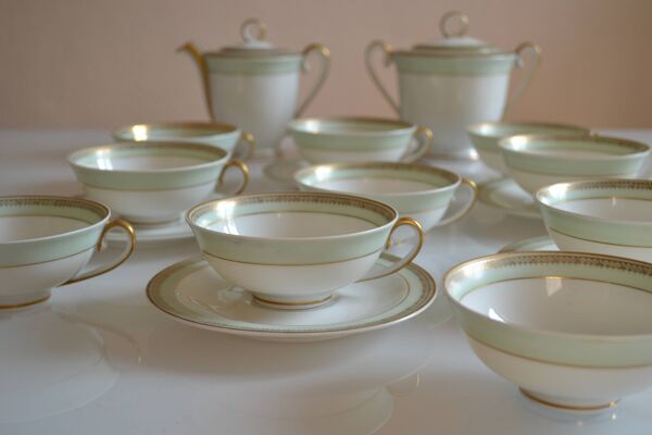 Service à thé ou à café porcelaine de Limoges A. Giraud & Brousseau 1940