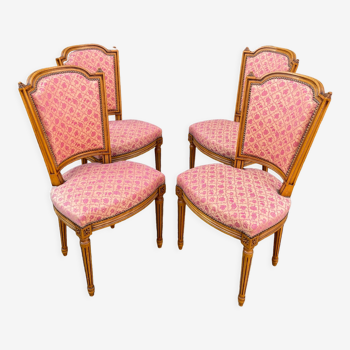 Set of 4 vintage Louis XVI style French chairs