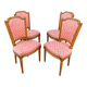 Set de 4 chaises françaises style Louis XVI vintage