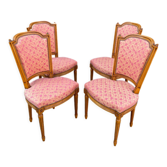 Set of 4 vintage Louis XVI style French chairs