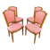 Set de 4 chaises françaises style Louis XVI vintage